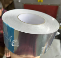 Ruban d'étanchéité professionnel en fibre de verre pour conduits, renforcé, haute résistance, sensible à la pression, activé par l'eau, avec feuille d'aluminium