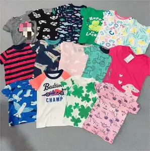 Giyim stok çocuklar Tee gömlek toptan markalı yeni doğan bebek giysileri yaz bebek t-shirt