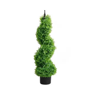 Huis & Tuin Ornamenten Plastic Buxus Kunstmatige Topiary Boom Tuin Landscaping Kunstmatige Buxus Topiary Spiraal Boom