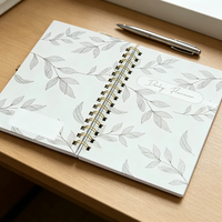 Carnet de planification quotidienne A5 haut de gamme à spirale, couverture rigide, plusieurs options de couleurs, pages intérieures personnalisables pour le bureau et la vie quotidienne