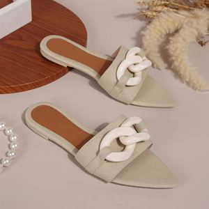 Spring Summer Hot-Selling Fashion Trend <b>Flat</b> Shoes Women's Pointed-Toe Open-Toe Luxury Stiletto High-Heel <b>Sandals</b> - Product Image 3
