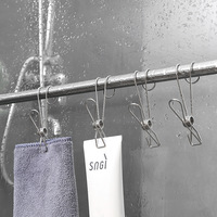 Petites pinces à linge en fil métallique en acier inoxydable en forme de poisson, pinces en acier inoxydable pour serviettes et vêtements