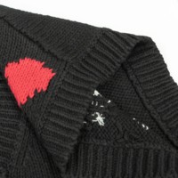 AiNear Großhandel Custom Logo Design Oem & Odm Custom Fashion Ärmellose V-Ausschnitt Muster Schwarz Herren Baumwolle Strick weste Pullover