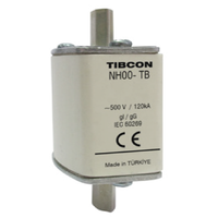 Fusible à lame TIBCON ENERGY TECHNOLOGIES NH00/NH01 500V AC 120kA Capacité de coupure IEC 60269 Action rapide ultra-rapide Haute performance