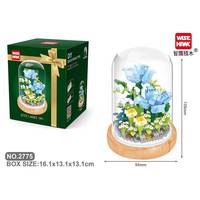 Blocs de construction personnalisés, fleurs, micro-blocs, puzzle 3D, fleuriste, briques pixel, mini-blocs de construction pour enfants, jouets