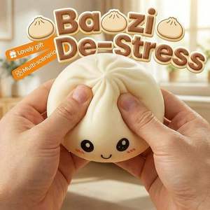 Cute Cartoon Shape Dumpling Squishy 2026 New Bun <b>Squeeze</b> Stress Relief <b>Ball</b> with Steamer Box (Eco-Friendly TPR 1 Pcs) - Product Image 4