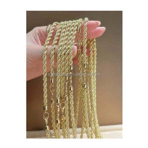 Collier ras du <span class=keywords><strong>cou</strong></span> vintage en corde torsadée imperméable avec chaîne en or <span class=keywords><strong>jaune</strong></span> <span class=keywords><strong>de</strong></span> 2mm/3mm/4mm/8mm pour mariage ou cadeau - Product Image 6