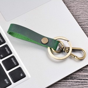 Porte-clés en cuir véritable rétro en cuir de <span class=keywords><strong>vachette</strong></span> avec fermoir mousqueton en métal, pendentif personnalisé, accessoires de mode pour clés de voiture - Product Image 5