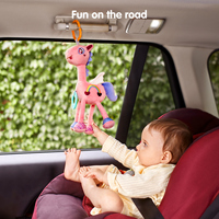 Tumama Enfants Rose Licorne En Peluche Jouet Bébé Berceau Doux Rattler Jouet Intégré Cloche Enfants Poussette Et Siège Auto Jouets Suspendus