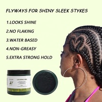 Gel Coiffant et Fixant Naturel 16 Oz pour Tresses, Brillance et Contrôle des Bords, Cire Coiffante Tendance, Produits à Marque Privée