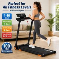 Cinta de Correr Eléctrica Inteligente con Motor de CC de 1.5hp, 12 Programas, Carga Máxima de 100 kg, Equipo de Fitness para Correr