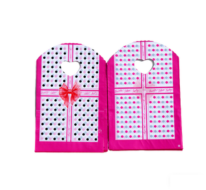 Bolsa de Compras Reutilizable <span class=keywords><strong>Rosa</strong></span> de Inspiración Parisina HOYO de 13 x 21 cm (5.1 x 8.3 Pulgadas) con Diseño de la Torre Eiffel y Asa <span class=keywords><strong>en</strong></span> Forma de Corazón - Product Image 3