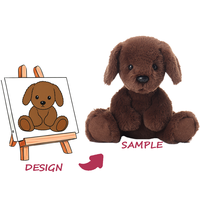 Mini poupée en peluche personnalisée avec un design brodé en peluche longue, doublure en nylon et maille