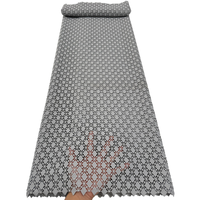 Dentelle jaune NI.AI avec pierres, nouveau tissu guipure uni, tissu soluble dans l'eau, tissu cupion pour robe de mariée pour femmes