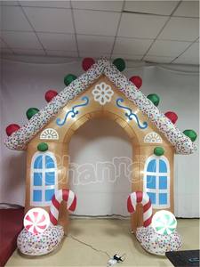 Aufblasbare Weihnachtsdekoration für den Außenbereich, riesiger Lebkuchen-Torbogen, aufblasbare Weihnachtsdekoration für den Garten - Product Image 2