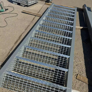 Steps Dip Risers Step Galvanized Treads Grating Stair Metal <strong>Grate</strong> Stairs for Hot Tread Anti Slip Metal <strong>Grate</strong> Stairs - Product Image 1