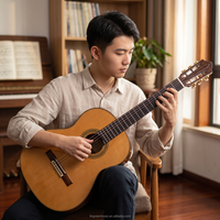 Guitare classique de style Friederich de qualité supérieure, fabriquée à la main, 39 pouces, entièrement en bois massif, finition française, guitare de maître luthier
