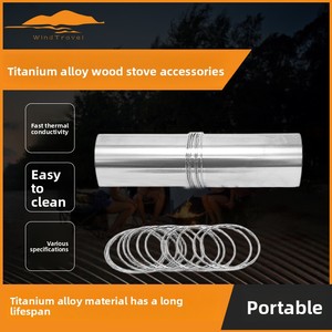 [Ingrosso] Camino in titanio puro da 2,5 m di diametro, 6 cm, per stufa a legna, tubo di scarico in lega di titanio per tenda da campeggio all'aperto - Product Image 2