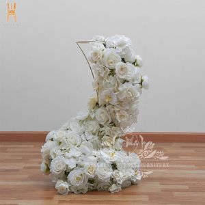 Orchidées blanches artificielles de qualité supérieure, guirlande de fleurs roses <span class=keywords><strong>pour</strong></span> mariage, fête, décoration de table, événement, toile de fond en soie - Product Image 1