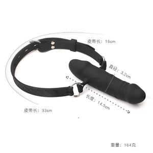 Hollow Mouth Gag Penis Silicone <b>Dildo</b> Soft <b>Realistic</b> 220g for BDSM Practice - Product Image 4