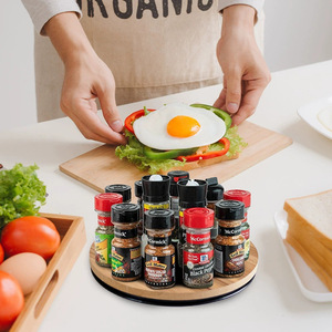 Kitchen Rotating <b>Tray</b> Round Stainless Steel <b>Storage</b> Box With Lid For Food Container Standing Type 1st Floor - Product Image 4