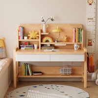 Meilleur vendeur : Bureau d'étude moderne pour enfants, série en bois de caoutchouc, mobilier enfant avec intégration de rangement