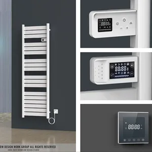 Avonflow Elektrische Handdoek Warmer Droger Nieuw Ontwerp Thermostatische Radiator Verwarming Zwart Handdoekenrek