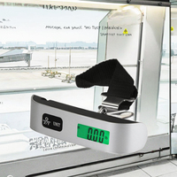 Offre Spéciale – Balance de Bagages Portable Numérique HOFFEN BC-8 50KG/110LB en Acier Inoxydable, Type Monopoint, Suspendue, Alimentée par Piles, Idéale pour les Voyages