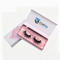Boîte d'emballage personnalisée en forme de livre avec couvercle rabattable, pour coffret de beauté, faux cils et ensemble de produits pour les ongles, avec fenêtre