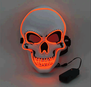 <span class=keywords><strong>Masque</strong></span> en <span class=keywords><strong>tissu</strong></span> Flash LED personnalisé pour les fêtes d'Halloween Cosplay Mascarade en plastique Décoration de visage pour Halloween Cosplay - Product Image 4