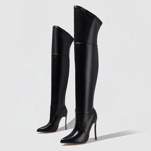 Approvisionnement à long terme en stock : Bottes longues à talons hauts pour femmes, talon fin, toutes saisons, tailles 35-42 - Product Image 5