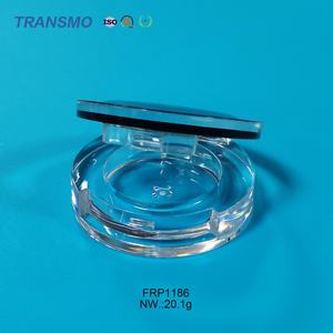 Estuche compacto transparente para polvos PETG, envase vacío para colorete, embalaje redondo de cristal para colorete en crema con espejo - Product Image 5