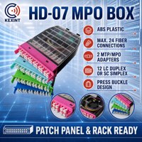 Boîtier MPO haute densité KEXINT avec 2 adaptateurs MTP MPO et 12 adaptateurs LC Duplex, cassette en plastique ABS pour panneau de brassage 19 pouces