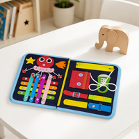 Tableau d'activités Montessori en feutre pour la vente en gros, jouet éducatif sensoriel pour tout-petits, développement de la motricité fine, activités préscolaires