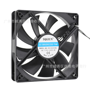 Ventilateur sans balais Sqgiun Ec 120x120x25mm AC 110V 240V 6W pour refroidissement de châssis - Product Image 5