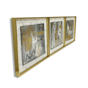 ภาพวาดแอบสแตรกต์บนผืนผ้าใบสีน้ำมันบนผนังที่ออก<span class=keywords><strong>แบบ</strong></span>มาอย่างกลมกลืนมีสีและรูป<span class=keywords><strong>แบบ</strong></span>ของเหลวที่ซับซ้อน - Product Image 1