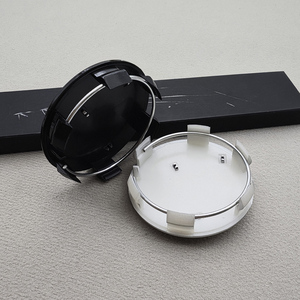 Cubierta de centro de rueda de plata negra ABS de 60mm para accesorios decorativos de coche <span class=keywords><strong>Peugeot</strong></span> - Product Image 1