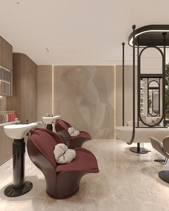 Conception d'espace de clinique esthétique avec panneaux en marbre minimalistes et service complet de fourniture de mobilier - Product Image 4