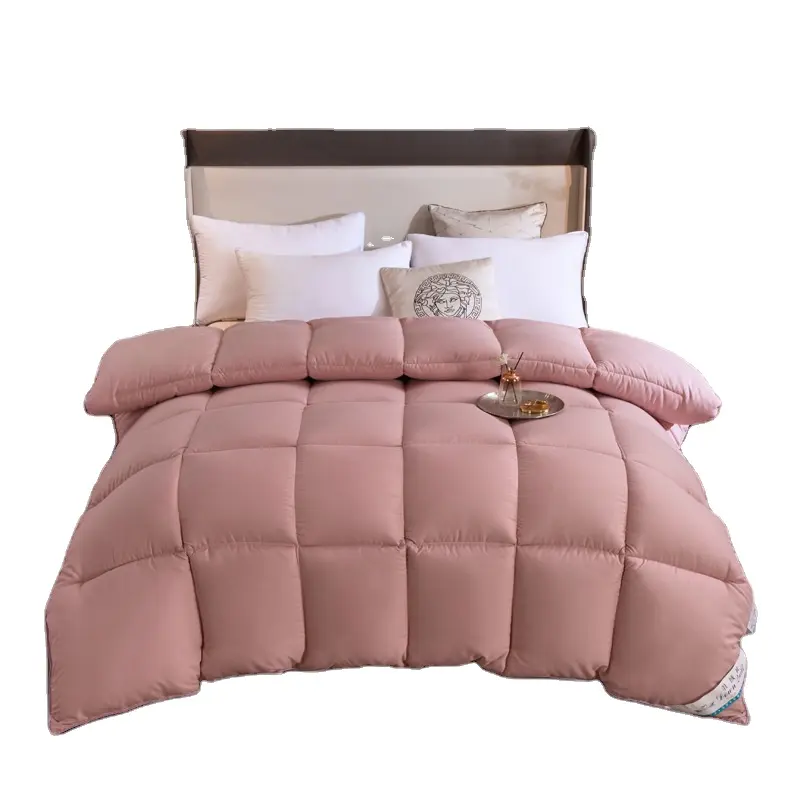 Custom King Queen Single Size White Hotel Bedroom Comforters Goose Duvet Down Alternative Bed Duvet Quilt