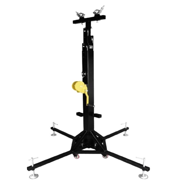 Heavy Duty Dj Line Array Speaker Stand Truss Crank Stand with Outrigger Upright Line Array Speaker Lift Truss Stand Tower