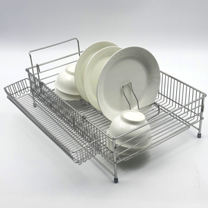 Étagère de rangement et d'organisation de cuisine avec panier égouttoir à vaisselle en acier inoxydable, support pour planches à découper et ustensiles de cuisine - Product Image 6