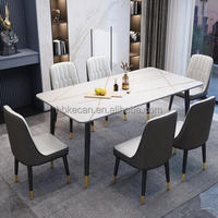 Ensemble Salle à Manger Moderne de Luxe 4 Pièces, Meubles de Cuisine Table et Chaises pour Maison Atelier Entrée Entrepôt