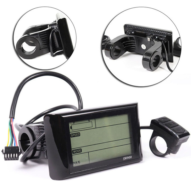 E-bike 24V 36V 48V 52V 60V SW900 Display Electric Bike Waterproof Connectors LCD Display
