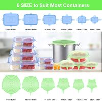 Couvercle extensible réutilisable de couverture de silicone de catégorie comestible pour garder la nourriture fraîche