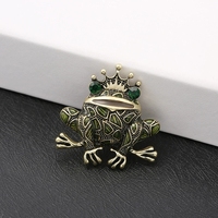 Broches Mignonnes en Alliage Émaillé avec Strass en Forme de Grenouille 2026 – Accessoires de Mode et Bijoux