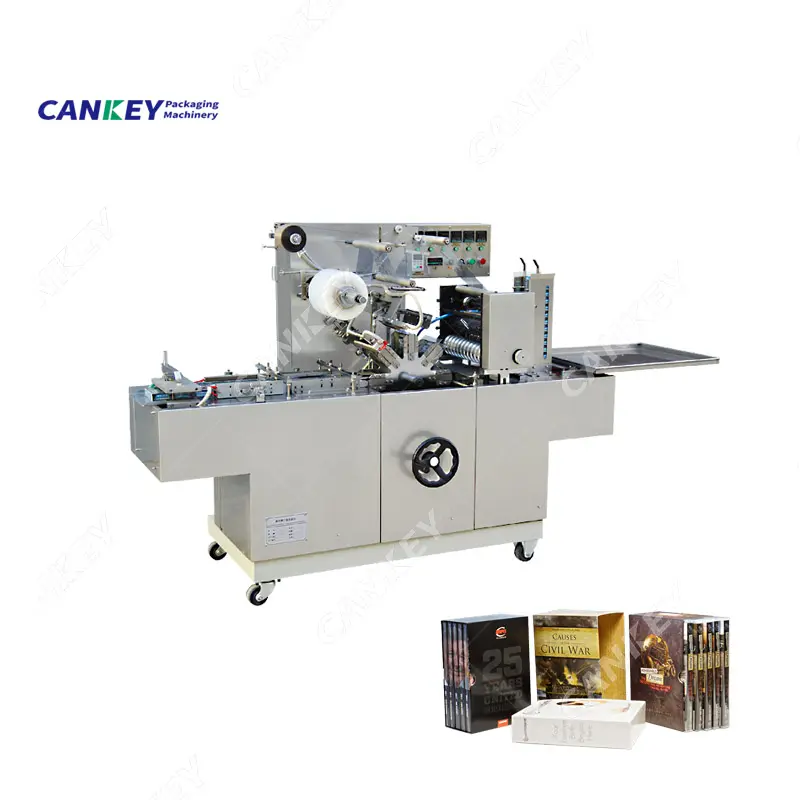 Fully Automatic Cankey Scratch Card Transparent Film Packing CD DVD Perfume Box Wrapping Machine