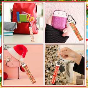 Custom Christmas Gingerbread Keychain Lanyards Festive <b>Wristlet</b> Straps for Keys Party Favors and Holiday Gifts - Product Image 3