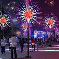 Flash dynamique Feu d'artifice Motif Lumière 3D Numérique Tube Feux D'artifice Lampe Simulation Ambiance Festive Paysage Lampes