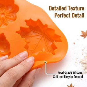 Moule à gâteau en silicone alimentaire en forme de citrouille, antiadhésif, 7 cavités, pour gâteaux d'automne, Halloween, Thanksgiving, chocolat et projets DIY - Product Image 2