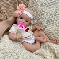 12 Zoll Vollsilikon Reborn Baby Puppe Lebensechte Realistische Neugeborenen-Puppe Weiche Silikon-Haptik Feine Details Handgefertigte Reborn-Puppe